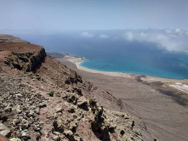 View Landscape Mirador Del Rio Lanzarote Canary Island Spain — Stock Photo, Image