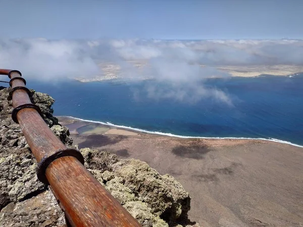 View Landscape Mirador Del Rio Lanzarote Canary Island Spain — Stock Photo, Image