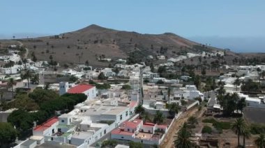 Mirador del Rio Lanzarote yakınlarındaki hava manzarası, Kanarya Adası, İspanya