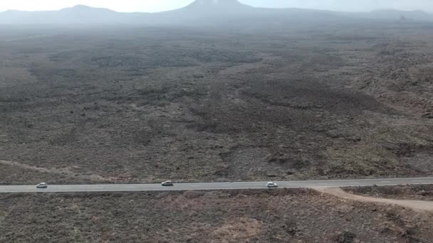 Aerial View Landscape Mirador Del Rio Lanzarote Canary Island Spain — Stock Video