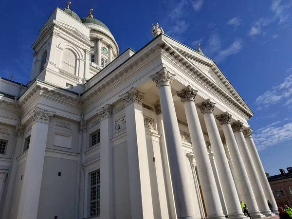 Interno Facciata Della Cattedrale San Nicola Helsinki Finlandia — Foto Stock