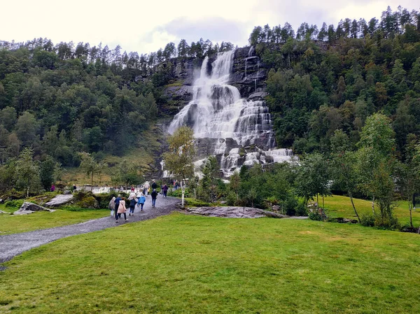 Natura Norwegii Pobliżu Miejscowości Flam Kolejki Flam — Zdjęcie stockowe