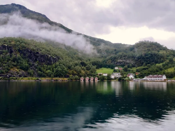 Natuur Van Noorwegen Buurt Van Dorp Flam Flam Spoorweg — Stockfoto