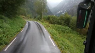 Norveç doğası Flam köyü ve Flam demiryolu yakınında. 