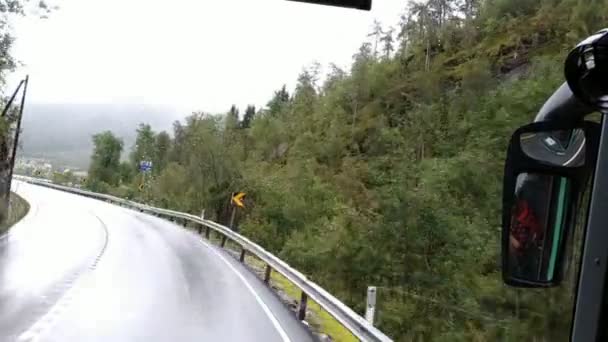 弗拉姆村和弗拉姆铁路附近的挪威自然状况 — 图库视频影像