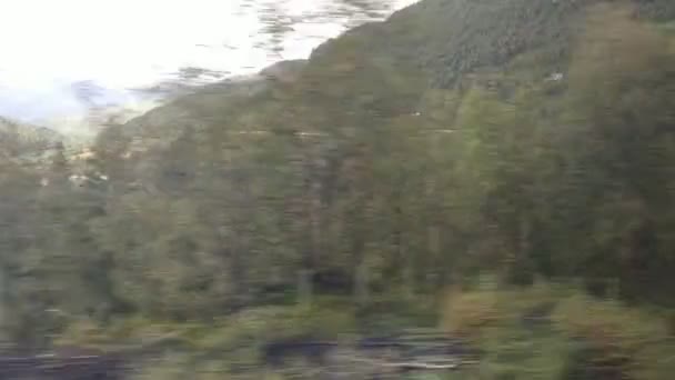 Nature Norvège Près Village Flam Chemin Fer Flam — Video