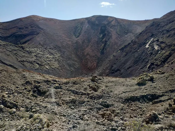 Vue Décontractée Sur Nature Volcanique Tinajo Las Palmas Îles Canaries — Photo