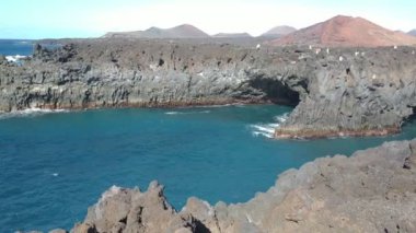 Tinajo, Las Palmas, Kanarya Adaları, İspanya 'nın volkanik doğasının gündelik görüntüsü