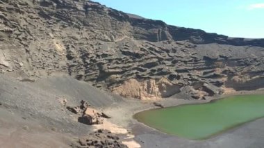 Tinajo, Las Palmas, Kanarya Adaları, İspanya 'nın volkanik doğasının gündelik görüntüsü