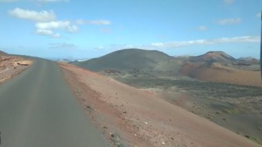 Tinajo, Las Palmas, Kanarya Adaları, İspanya 'nın volkanik doğasının gündelik görüntüsü