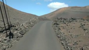 Tinajo, Las Palmas, Kanarya Adaları, İspanya 'nın volkanik doğasının gündelik görüntüsü