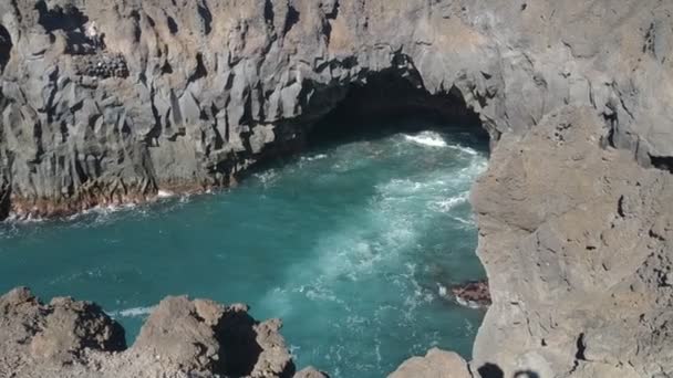 Vista Casual Naturaleza Volcánica Los Tinajo Las Palmas Islas Canarias — Vídeos de Stock