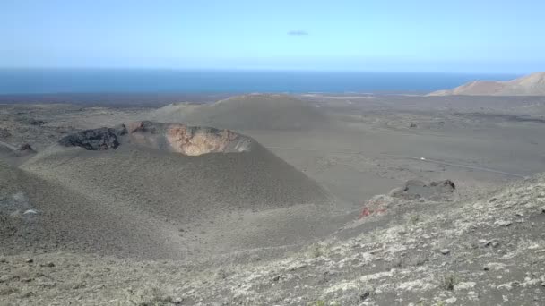 Vrijblijvend Uitzicht Het Vulkanische Karakter Van Tinajo Las Palmas Canarische — Stockvideo