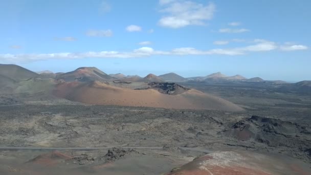 Vrijblijvend Uitzicht Het Vulkanische Karakter Van Tinajo Las Palmas Canarische — Stockvideo