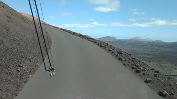 Казуальный Взгляд Вулканическую Природу Тинахо Лас Пальмас Канарские Острова Испания — стоковое видео