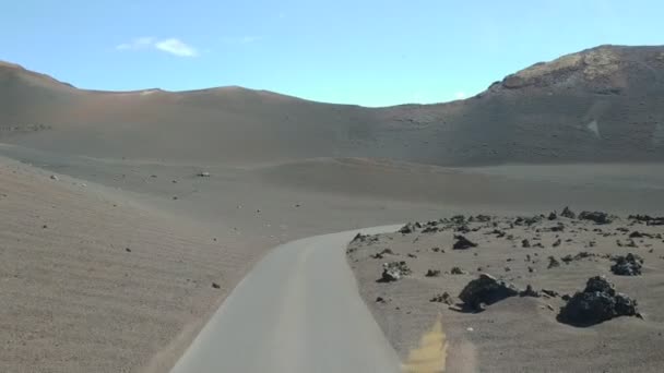 Vrijblijvend Uitzicht Het Vulkanische Karakter Van Tinajo Las Palmas Canarische — Stockvideo