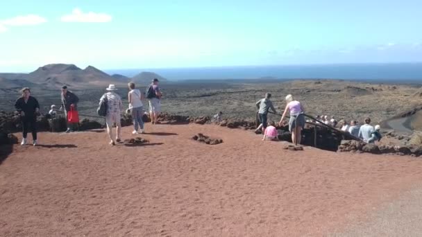 Vrijblijvend Uitzicht Het Vulkanische Karakter Van Tinajo Las Palmas Canarische — Stockvideo