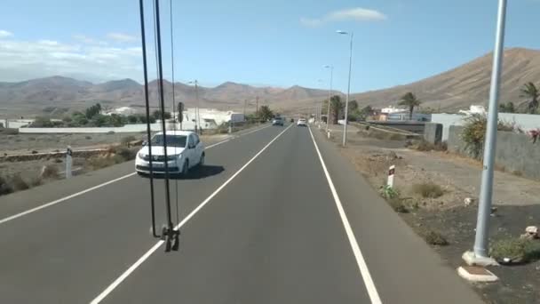 Vista Casual Carretera Volcánica Las Palmas Islas Canarias España — Vídeos de Stock