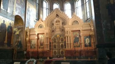 Saint Petersburg, Rusya - 22 Eylül 2019: Kan İçi Kurtarıcı Kilisesi 'nin günlük görüşü