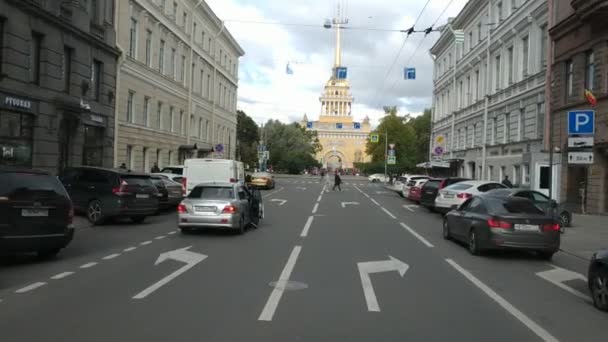 Saint Pétersbourg Russie Septembre 2019 Vue Décontractée Sur Les Célèbres — Video