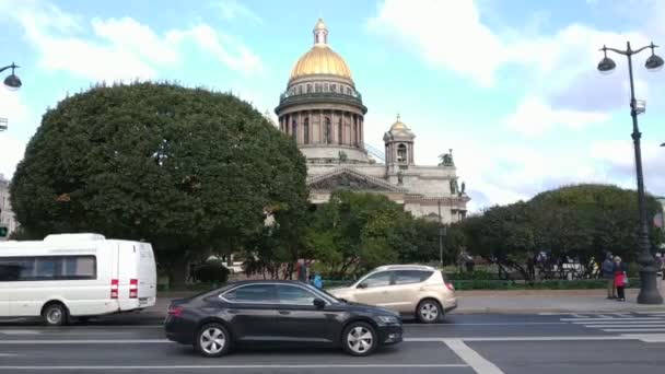 Petersburg Rosja Września 2019 Przypadkowy Widok Słynną Architekturę Ulice Miasta — Wideo stockowe