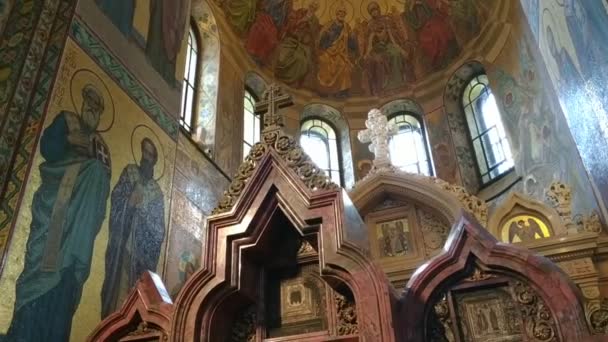 São Petersburgo Rússia Setembro 2019 Visão Casual Sobre Igreja Salvador — Vídeo de Stock