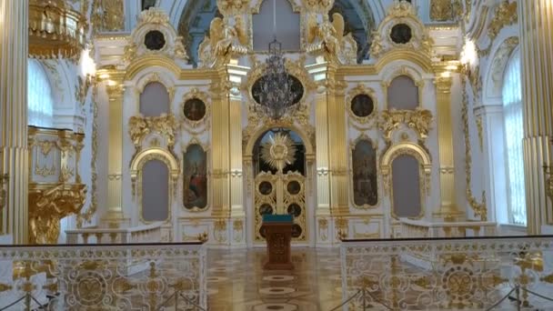 Saint Petersburg Rusya Eylül 2019 Hermitage Mimarisi Sergileri Hakkında Günlük — Stok video