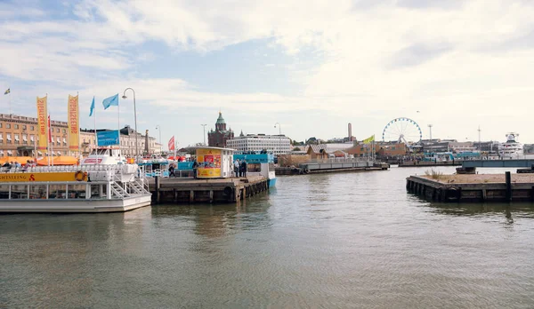 Finsko Helsinky Srpna 2019 Příležitostný Pohled Život Ulicích Helsinek Moře — Stock fotografie