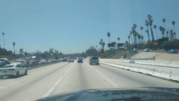 Los Ángeles Agosto 2021 Vista Carretera Carretera Los Coches Tráfico — Vídeo de stock