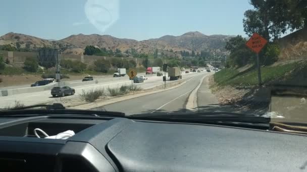 ロサンゼルス 2021年8月4日 自動車や交通に関する道路や高速道路の眺め — ストック動画