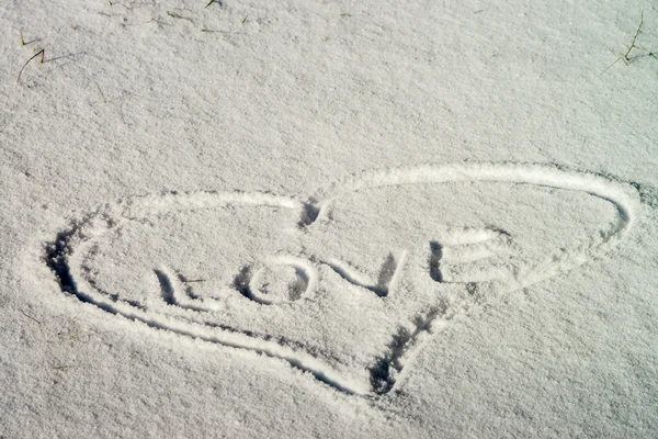 Textura de nieve, signo — Foto de Stock