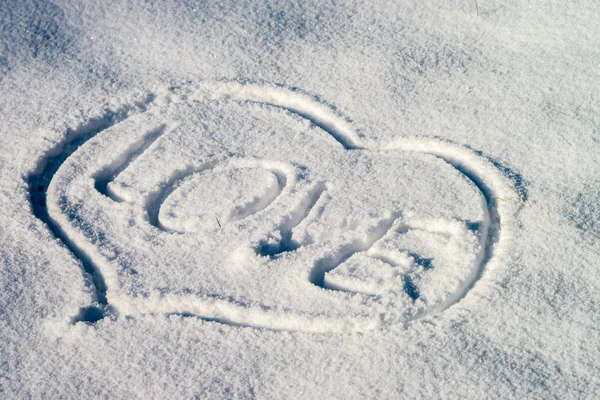 Textura de nieve, signo — Foto de Stock