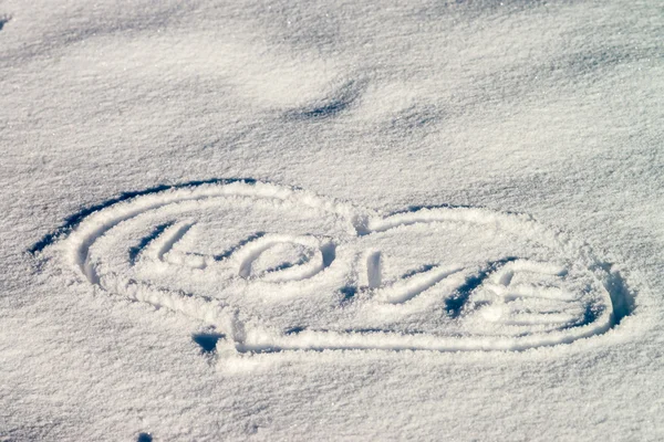 Textura de nieve, signo — Foto de Stock