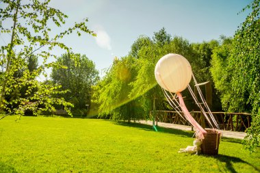 Dekorasyon nesneleri güneşli yaz düğünü