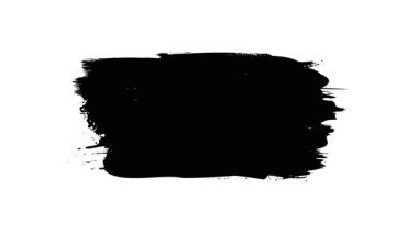 Beyaz arka planda siyah fırça darbeleri. El çizimi fırça darbesi.