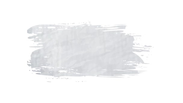 Pinselstriche aus Silber auf weißem Hintergrund. Handgezeichneter Pinselstrich. — Stockvideo