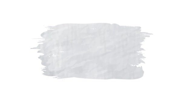 Βαφή πινελιές από ασήμι σε λευκό φόντο. Πινέλο ζωγραφισμένο στο χέρι. — Αρχείο Βίντεο