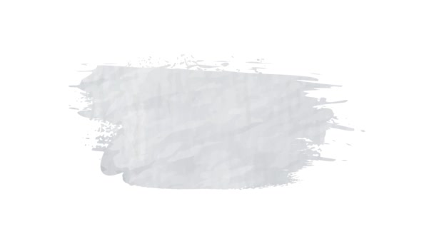 Pinselstriche aus Silber auf weißem Hintergrund. Handgezeichneter Pinselstrich. — Stockvideo