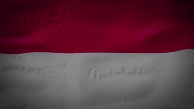 3D Endonezya bayrak kumaş arkaplan animasyonunun yüksek kaliteli bir görüntüsü