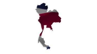 3D Tayland bayrak kumaş arkaplan animasyonunun yüksek kaliteli bir görüntüsü