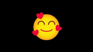 Eski dijital ekran dikişsiz döngü animasyonuna gülümse. Kalpler. Dinamik retro ve neşeli. Renkli ve klasik video görüntüleri.