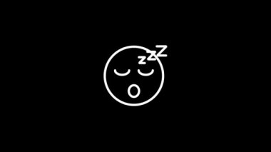 Line Smile Hud holografik sembolü dijital eski TV ekranında sorunsuz döngü paraziti animasyonu yeni dinamik retro eğlenceli renkli eski model video görüntüleri