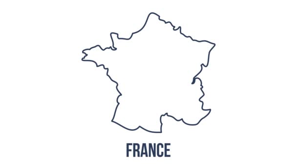 Line Flag of France - different types France Flag. Motion graphics. — Wideo stockowe