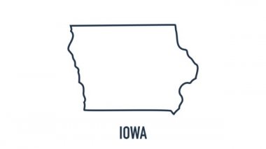 Amerika Birleşik Devletleri 'nden Kaliforniya eyaletini gösteren fırçalı animasyon haritası. Kaliforniya 'nın 2d haritası.