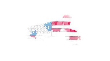 Amerika Birleşik Devletleri 'nden Massachusets eyaletini gösteren fırçalı animasyon haritası. Massachusets 'in 2d haritası.