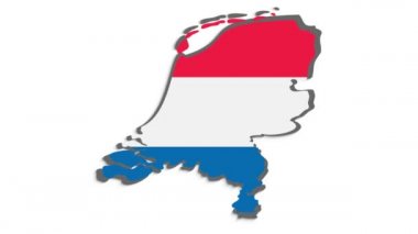 3D animasyon haritası Amerika Birleşik Devletleri 'nden Nederland eyaletini gösteriyor. Nederland 'in 2d haritası.
