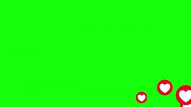 Düğme, aşk, alfa kanallı gülümseme ikonu gibi. Sosyal medya ikonu gibi. Sosyal medya simgesi canlandırması.