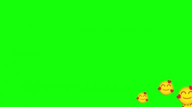 Düğme, aşk, alfa kanallı gülümseme ikonu gibi. Sosyal medya ikonu gibi. Sosyal medya simgesi canlandırması.