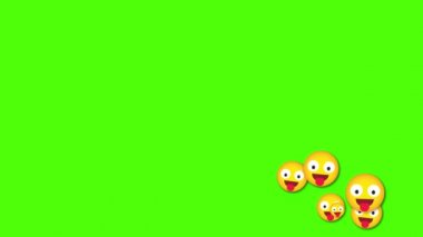 Düğme, aşk, alfa kanallı gülümseme ikonu gibi. Sosyal medya ikonu gibi. Sosyal medya simgesi canlandırması.