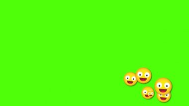 Düğme, aşk, alfa kanallı gülümseme ikonu gibi. Sosyal medya ikonu gibi. Sosyal medya simgesi canlandırması.